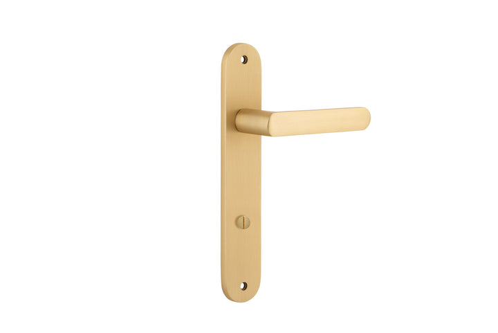 Osaka Lever - Oval Backplate Brushed Brass