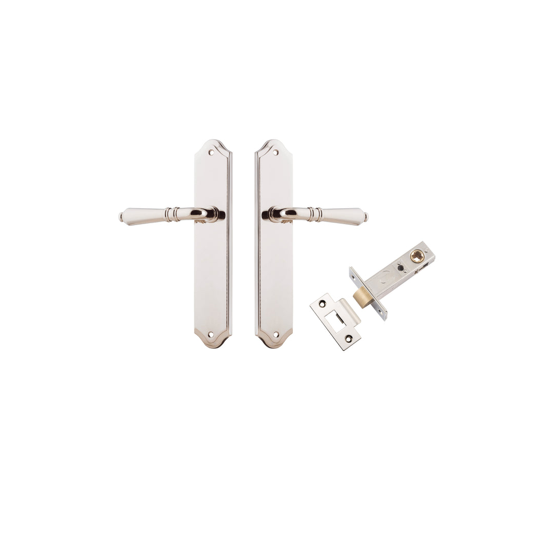 Sarlat Lever - Shouldered Backplate Passage Kit Polished Nickel
