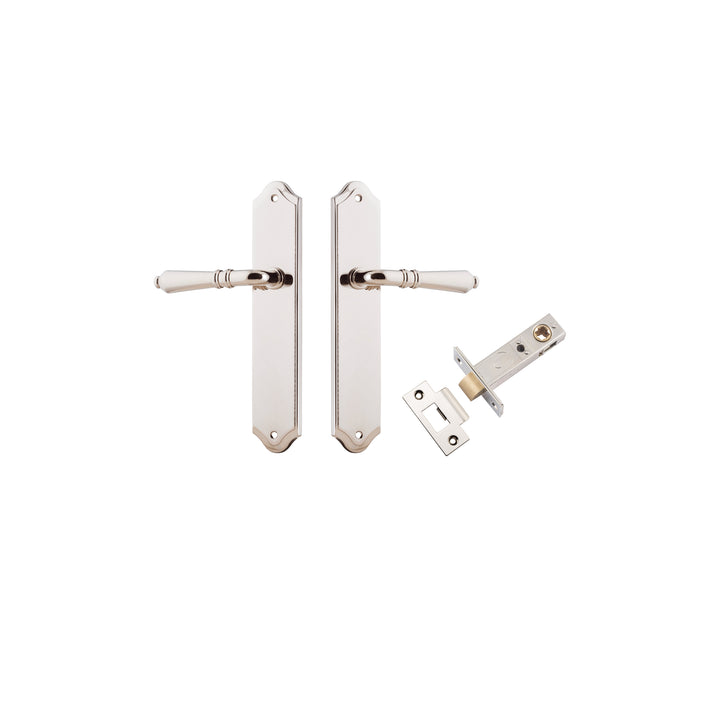 Sarlat Lever - Shouldered Backplate Passage Kit Polished Nickel