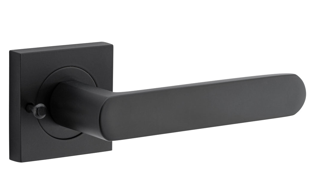 Osaka Lever - Square Rose (Inbuilt Privacy) Matt Black