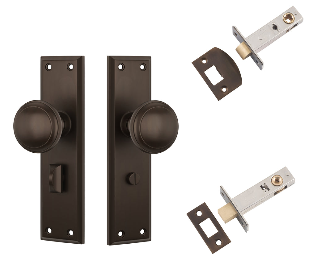 Door Knob Milton Antique Brass Privacy Set