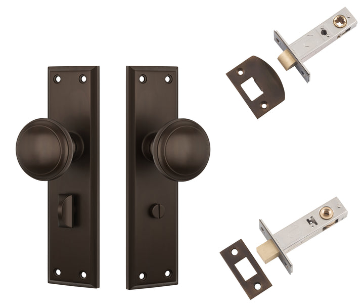 Door Knob Milton Antique Brass Privacy Set