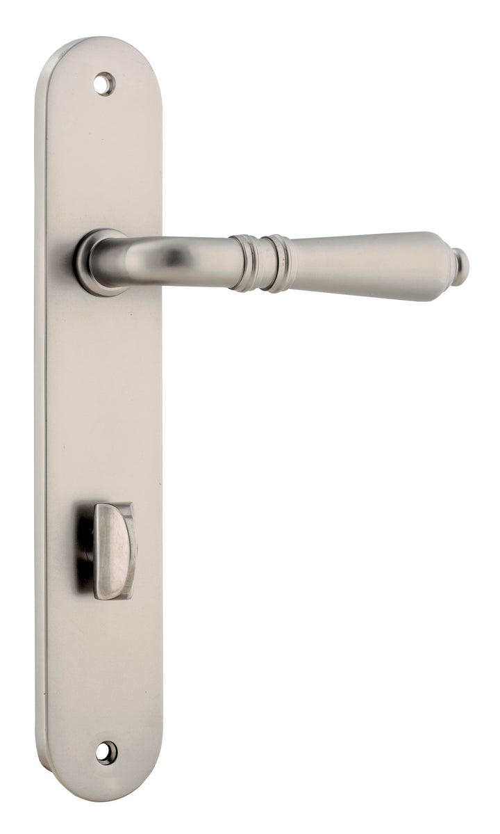 Sarlat Lever - Oval Backplate Satin Nickel