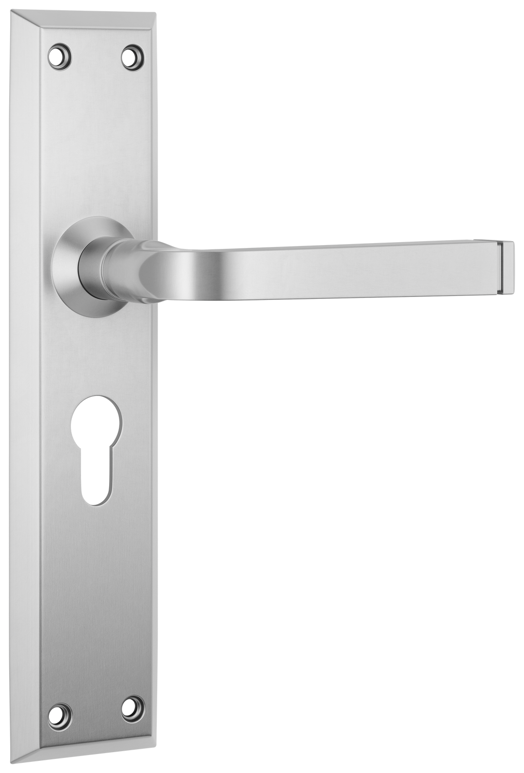 Door Lever Menton Euro Pair Satin Chrome H225xW50xP75mm