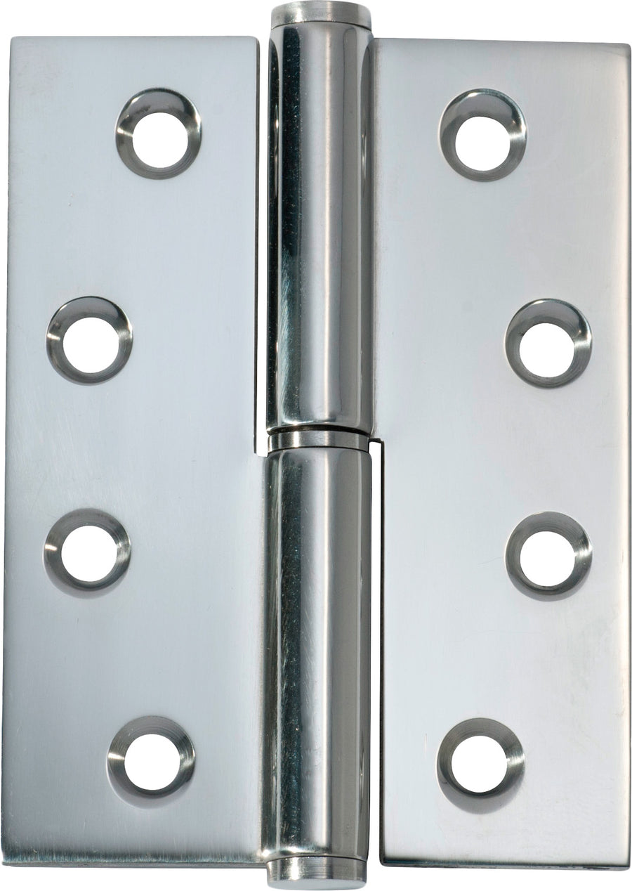 Lift Off Hinge - RH H100xW75mm Chrome Plated