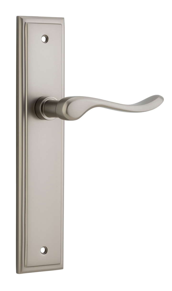 Stirling Lever - Stepped Backplate Satin Nickel