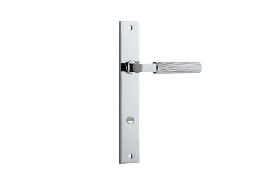 Brunswick Lever - Rectangular Backplate Polished Chrome