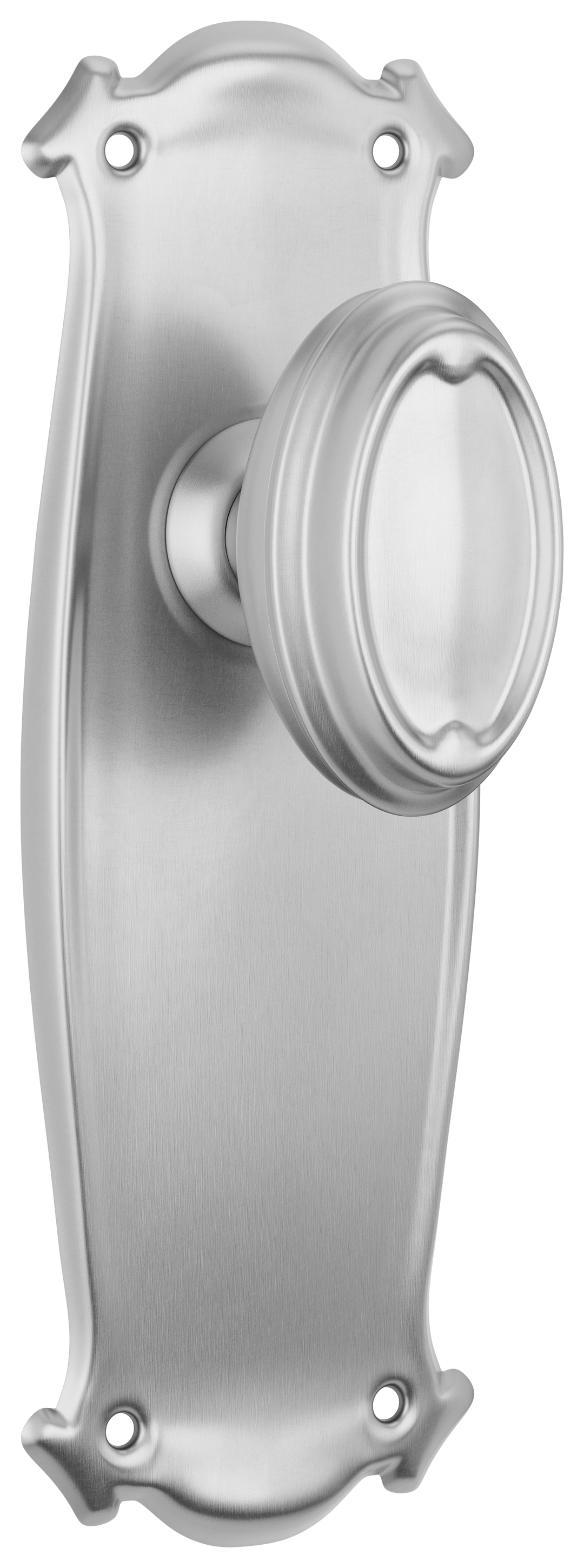 Door Knob Bungalow Latch Pair Satin Chrome H197xW68xP60mm