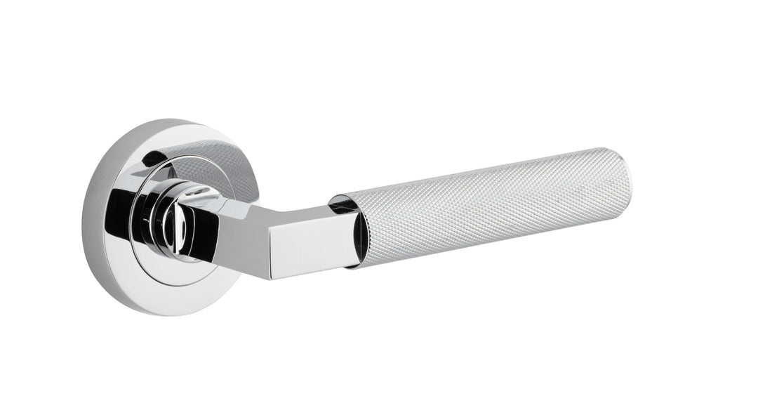 Brunswick Lever - Round Rose Polished Chrome