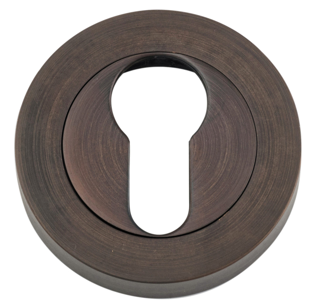 Euro Escutcheons -  Round Signature Brass