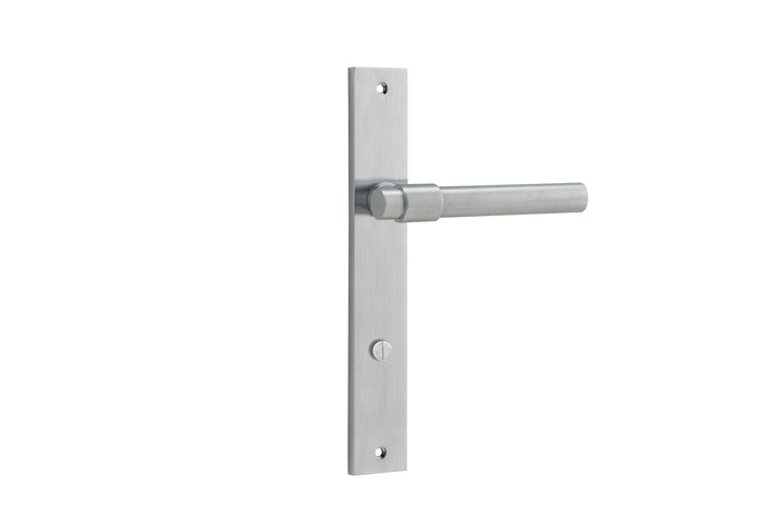 Helsinki Lever - Rectangular Backplate Brushed Chrome