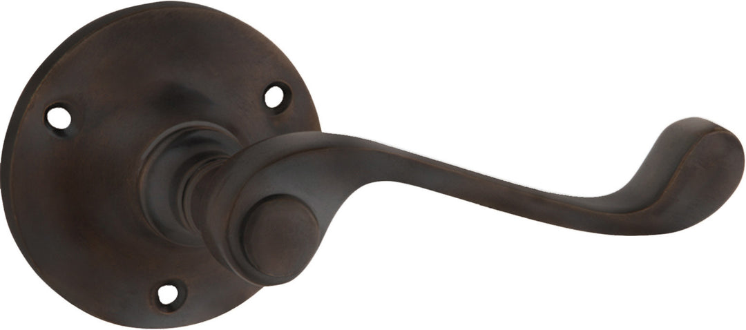Door Lever Milton Rose Round Pair Antique Brass L103xP68mm BPD63mm