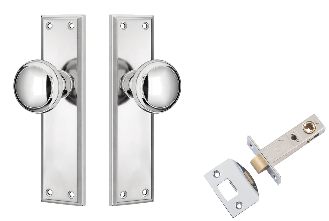 Door Knob Milton Chrome Plated Passage Set