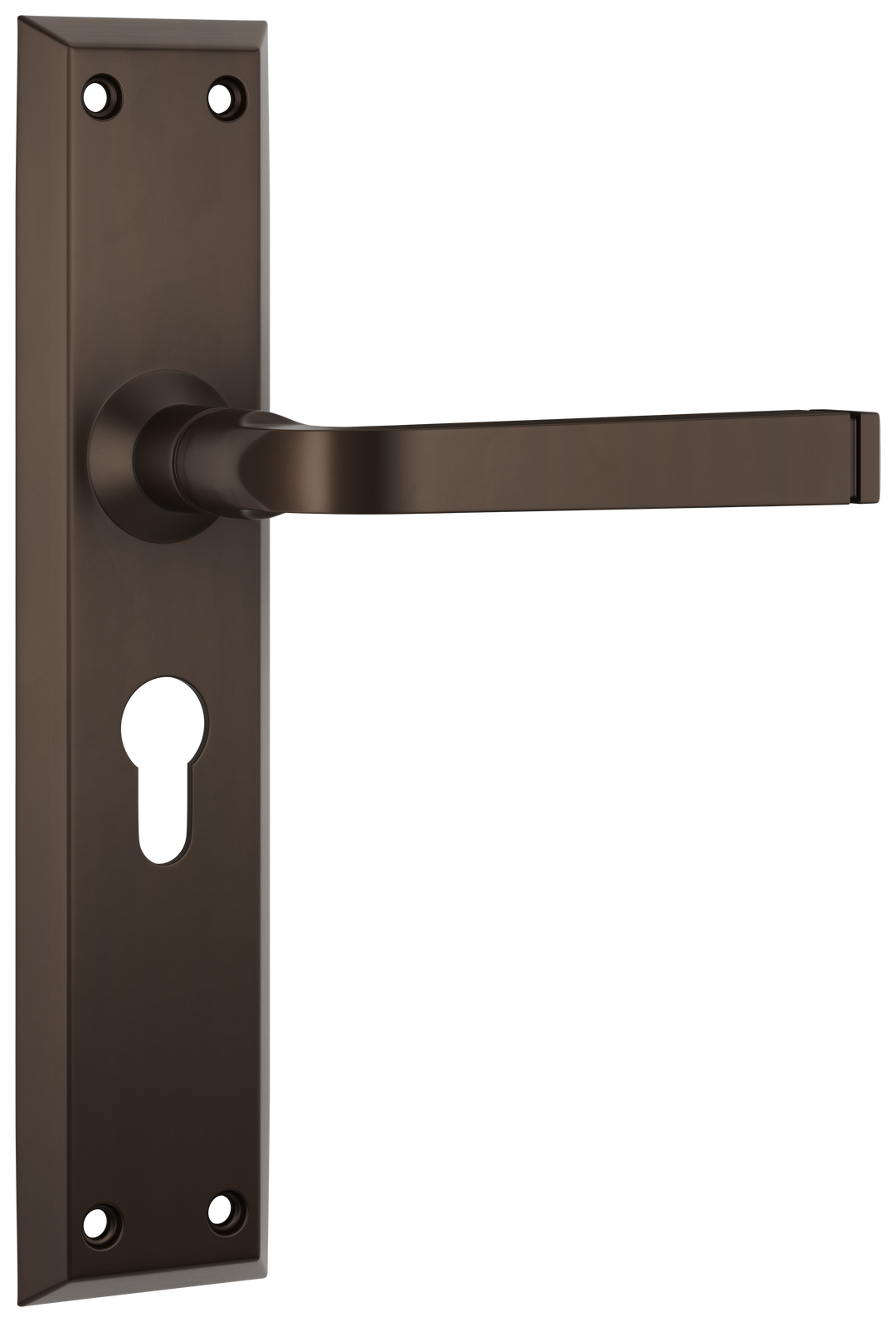 Door Lever Menton Euro Pair Antique Brass H225xW50xP75mm