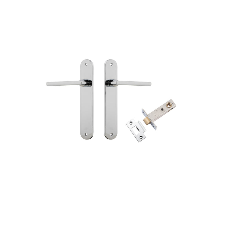 Baltimore Lever - Oval Backplate Passage Kit Polished Chrome