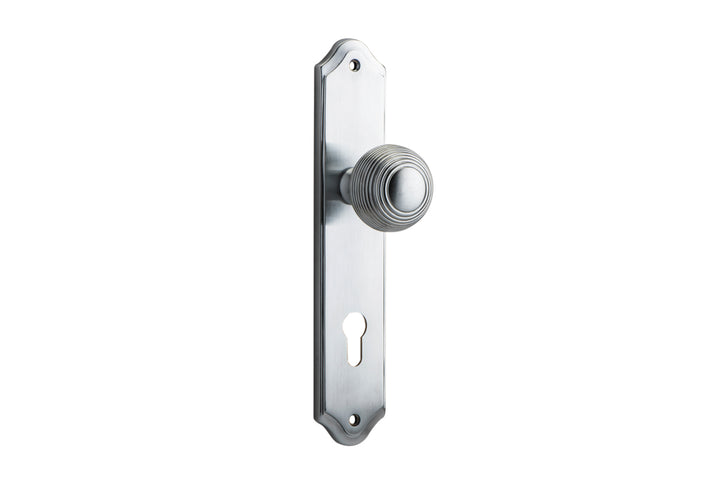 Guildford Knob - Shouldered Backplate Brushed Chrome