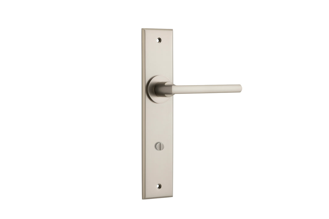 Baltimore Lever - Chamfered Backplate Satin Nickel