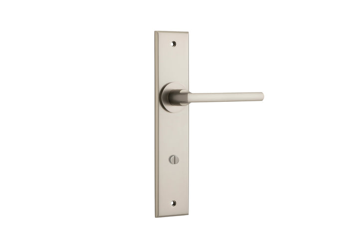 Baltimore Lever - Chamfered Backplate Satin Nickel