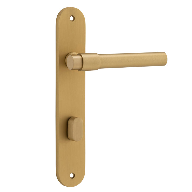 Helsinki Lever - Oval Backplate Brushed Brass