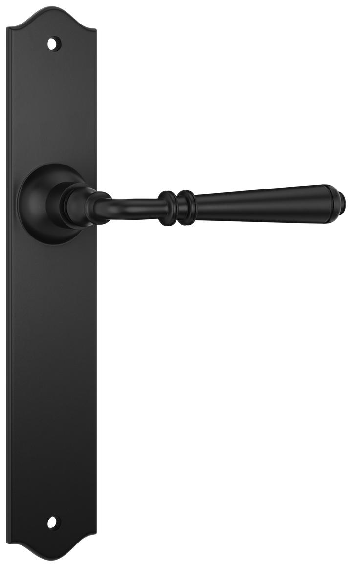 Door Lever Reims Latch Pair Matt Black H240xW43xP70mm