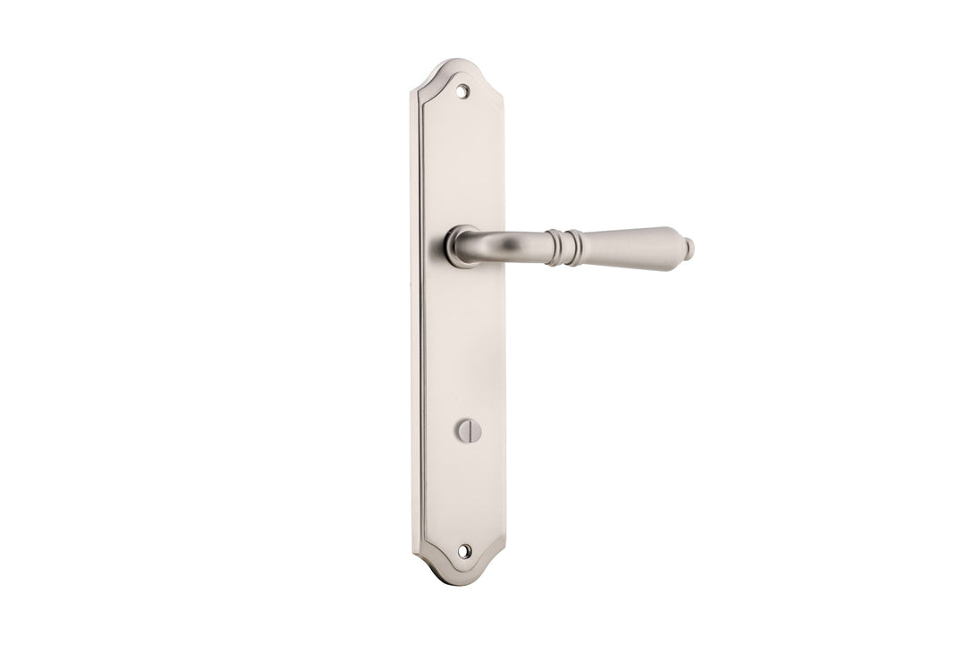 Sarlat Lever - Shouldered Backplate Satin Nickel