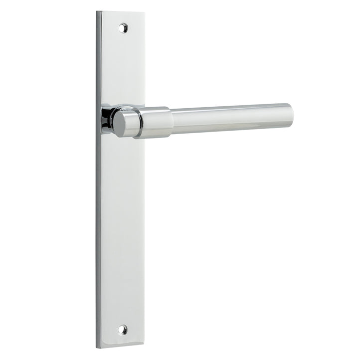 Helsinki Lever - Rectangular Backplate Polished Chrome