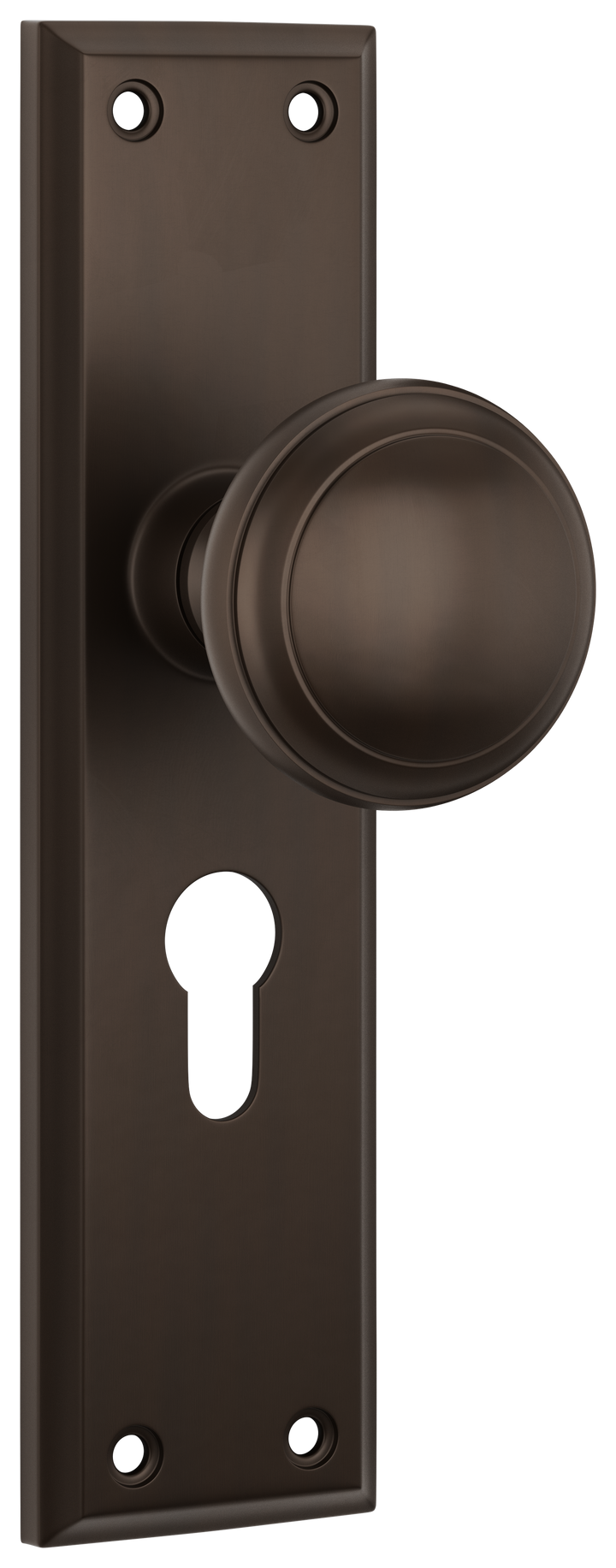 Door Knob Milton Euro Pair Antique Brass H200xW50xP73mm