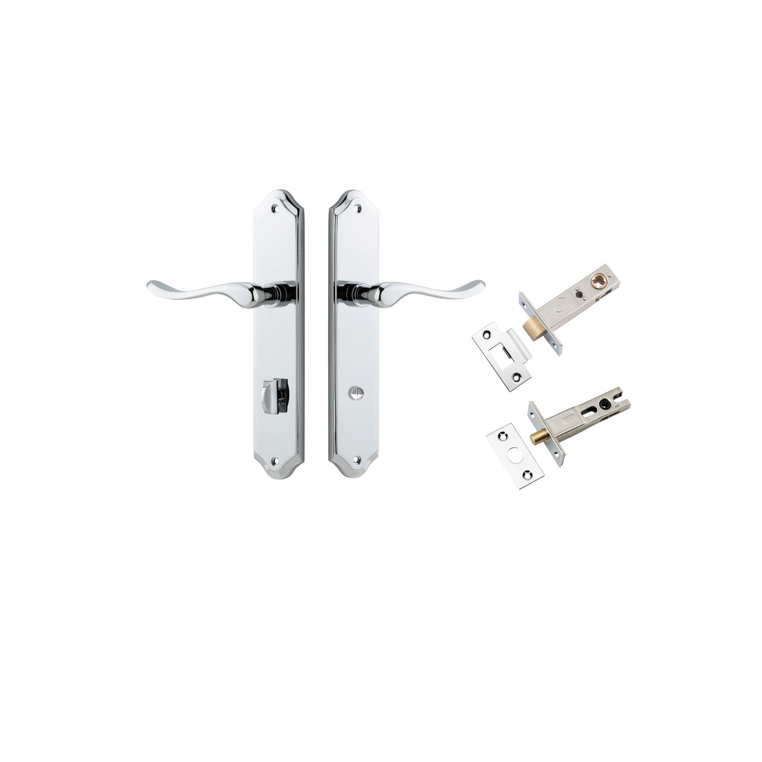 Stirling Lever - Shouldered Backplate Privacy Kit with Privacy Turn Polished Chrome