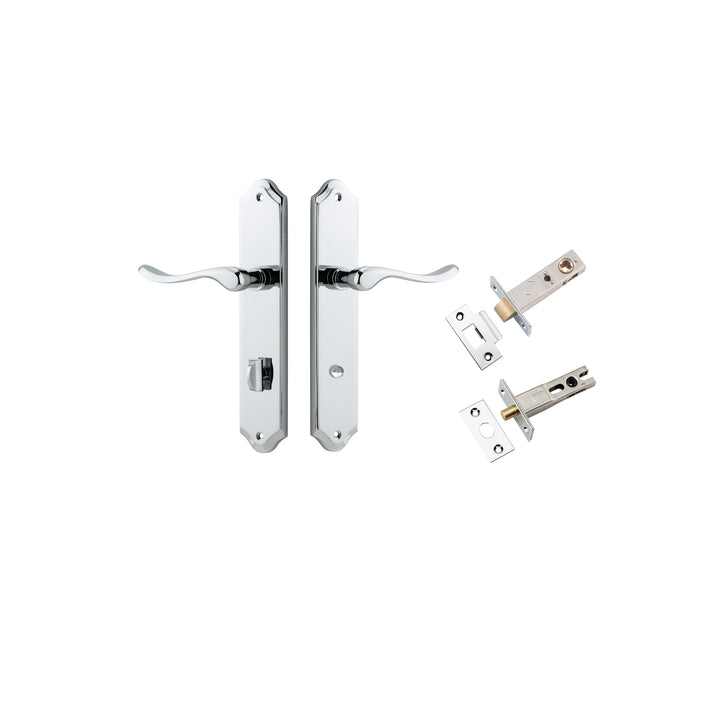 Stirling Lever - Shouldered Backplate Privacy Kit with Privacy Turn Polished Chrome