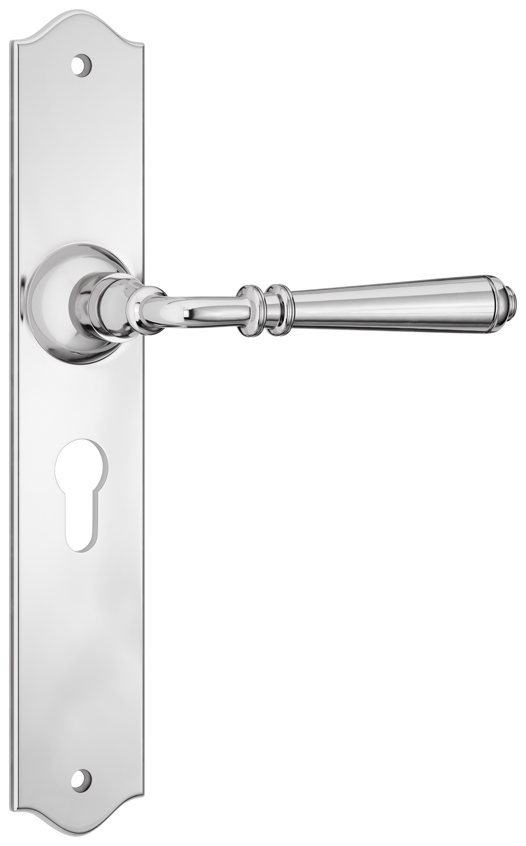 Door Lever Reims Euro Pair Chrome Plated H240xW43xP70mm