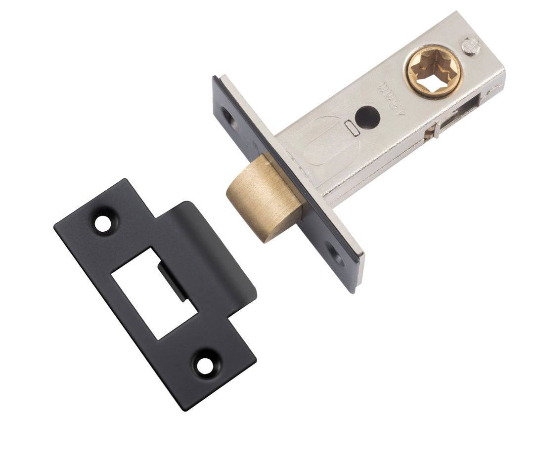 Hard Sprung Split Cam Tube Latch - 45mm Backset Matt Black