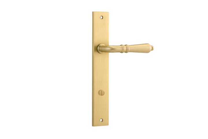 Sarlat Lever - Rectangular Backplate Brushed Gold PVD