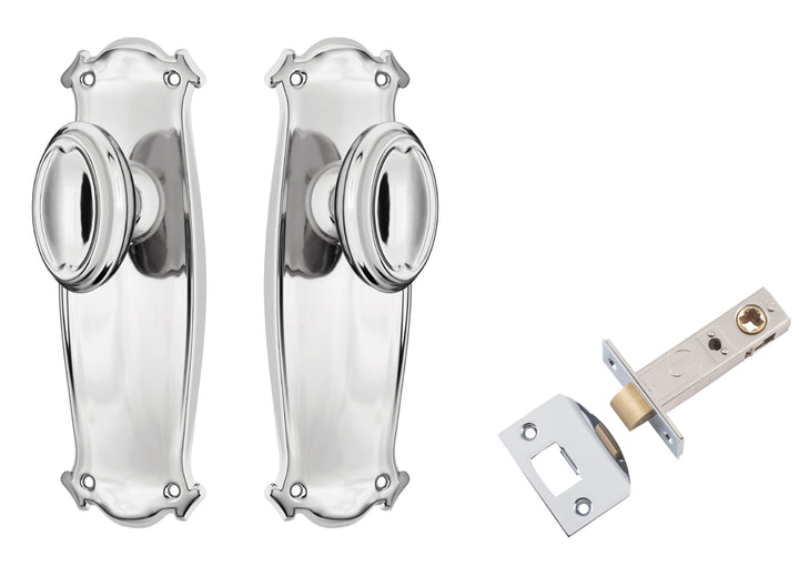 Door Knob Bungalow Chrome Plated Passage Set