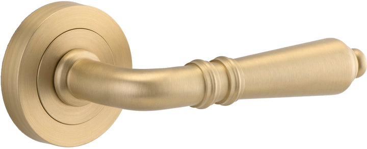 Sarlat Lever - Round Rose Brushed Brass
