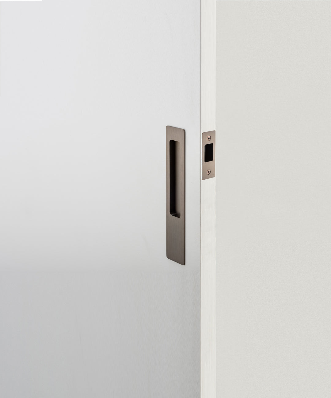 Rectangular Sliding Door Pull Passage Kit Signature Brass
