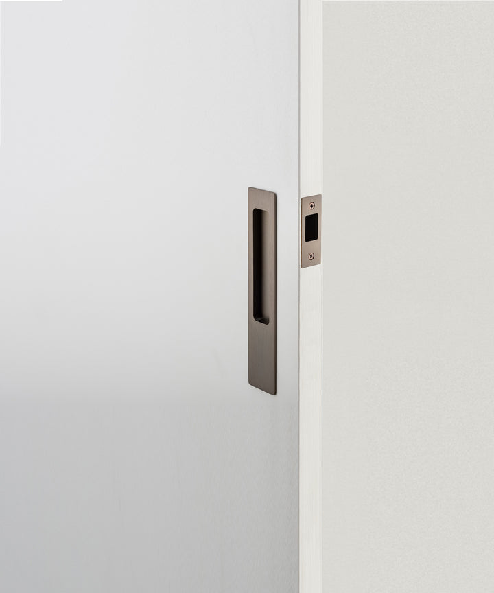 Rectangular Sliding Door Pull Passage Kit Signature Brass