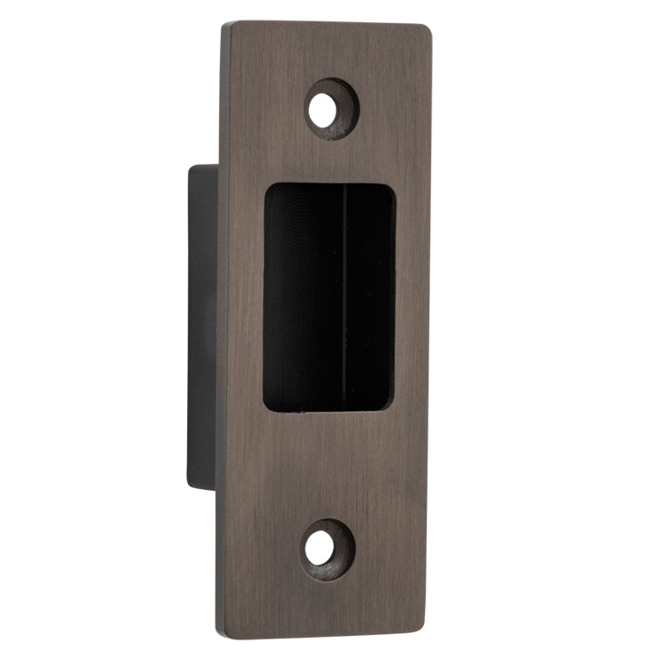 Sliding Door Edge Pull Rectangular Signature Brass