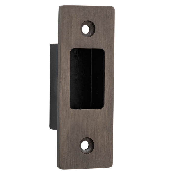 Sliding Door Edge Pull Rectangular Signature Brass