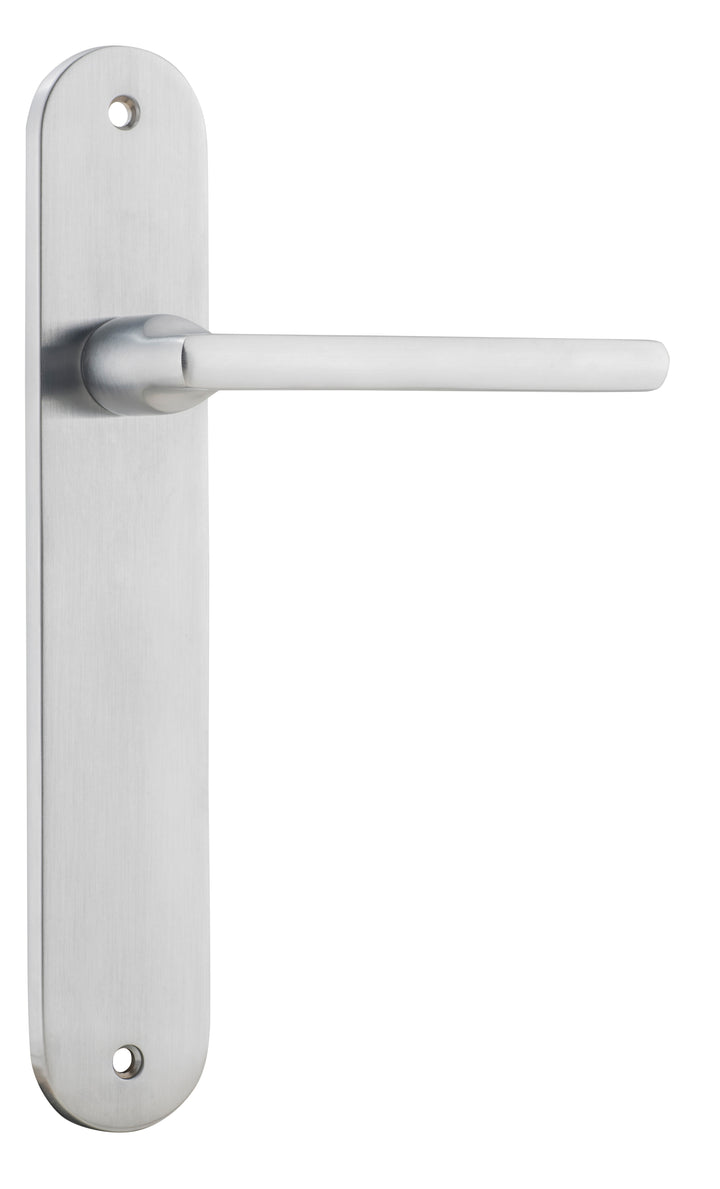 Baltimore Lever - Oval Backplate Brushed Chrome