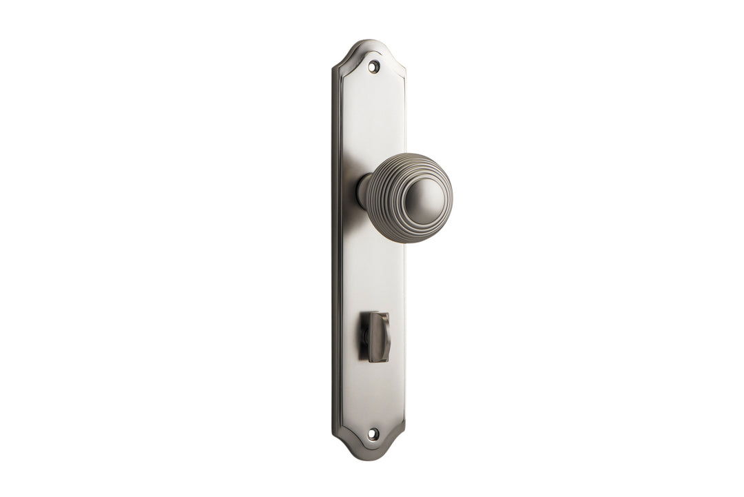 Guildford Knob - Shouldered Backplate Satin Nickel