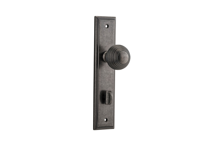 Guildford Knob - Stepped Backplate Distressed Nickel