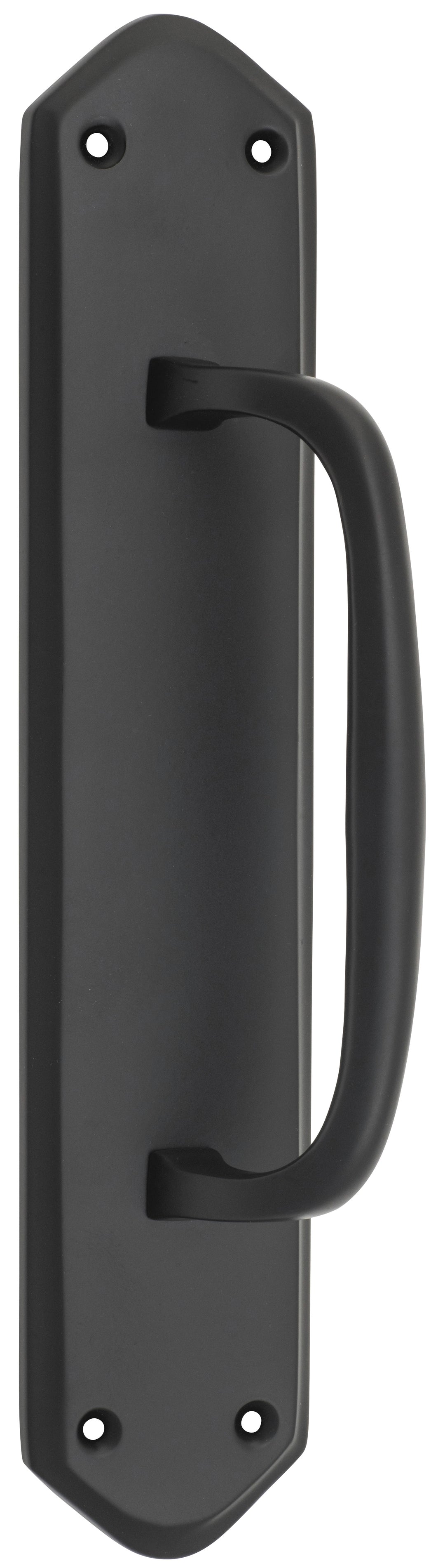 Pull Handle Offset Backplate Matt Black H250xW50xP50mm