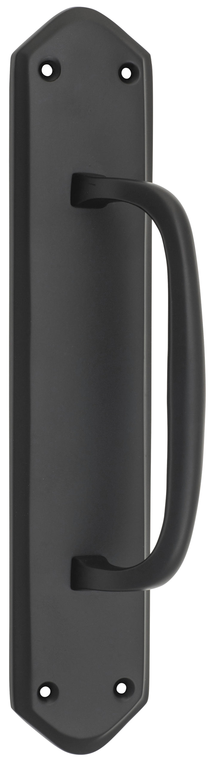 Pull Handle Offset Backplate Matt Black H250xW50xP50mm
