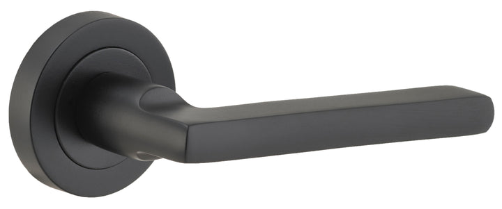 Baltimore Lever - Round Rose Matt Black