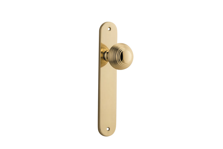 Guildford Knob - Oval Backplate Polished Brass