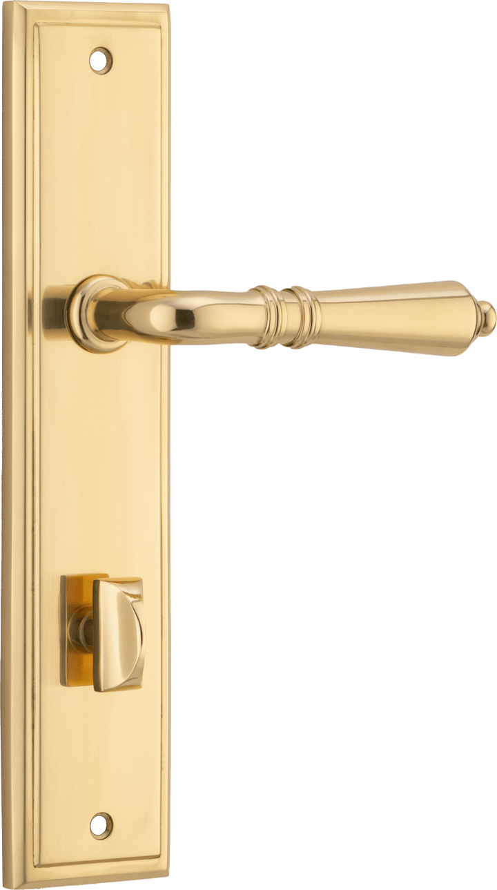 Sarlat Lever - Stepped Backplate Polished Brass