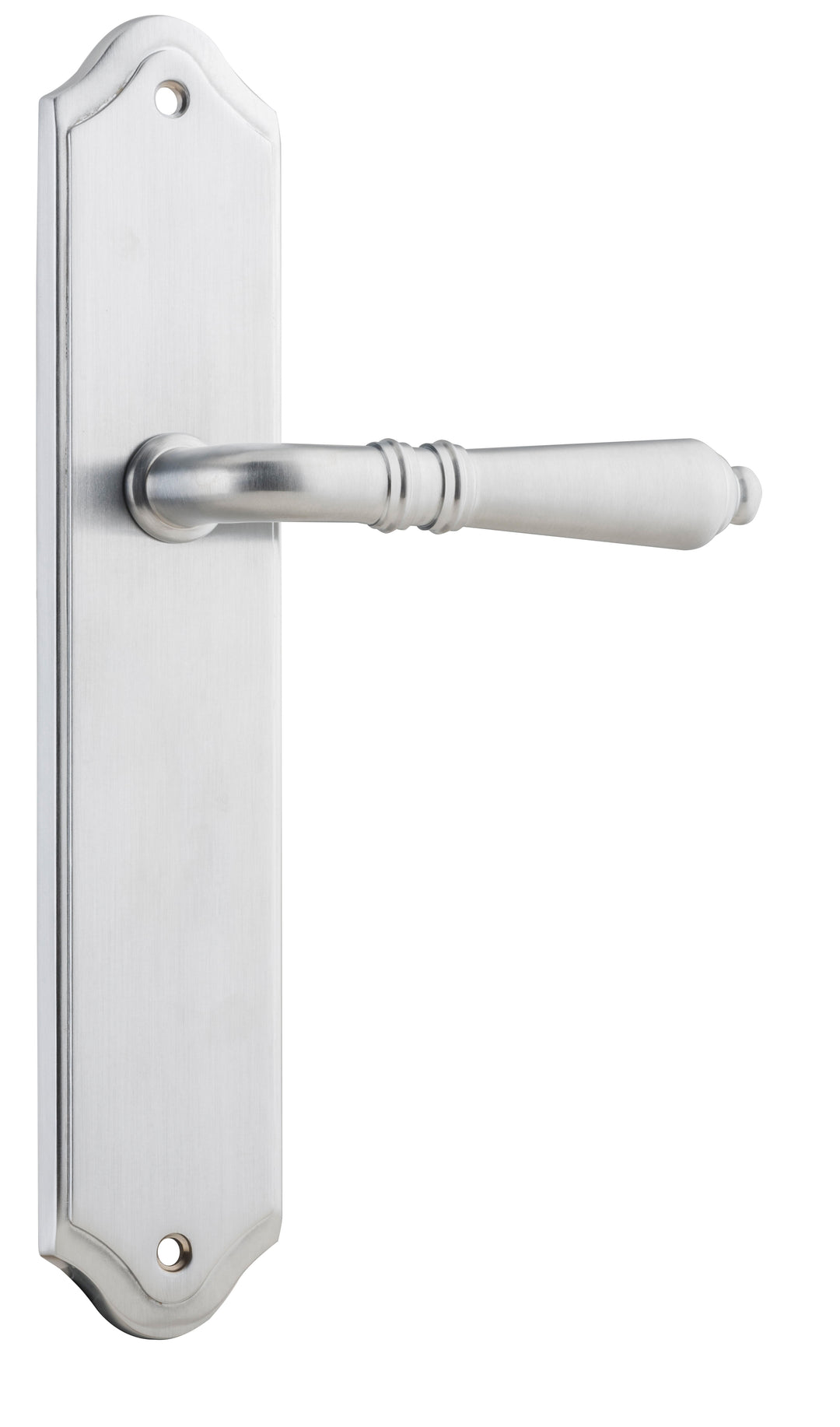 Sarlat Lever - Shouldered Backplate Brushed Chrome