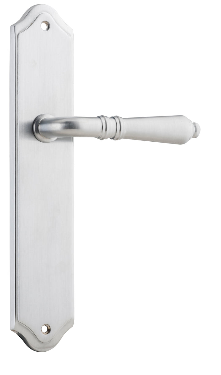 Sarlat Lever - Shouldered Backplate Brushed Chrome