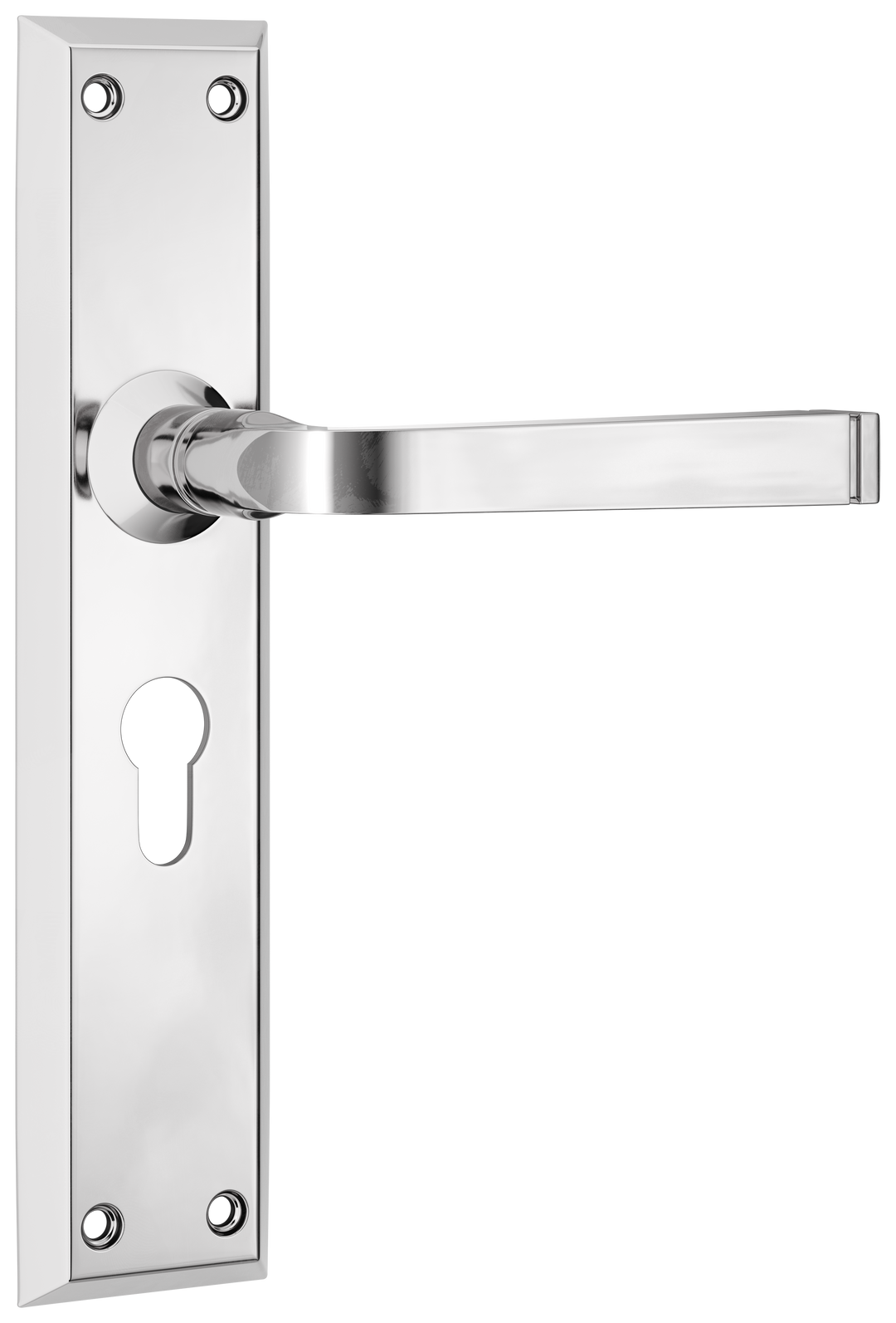 Door Lever Menton Euro Pair Chrome Plated H225xW50xP75mm