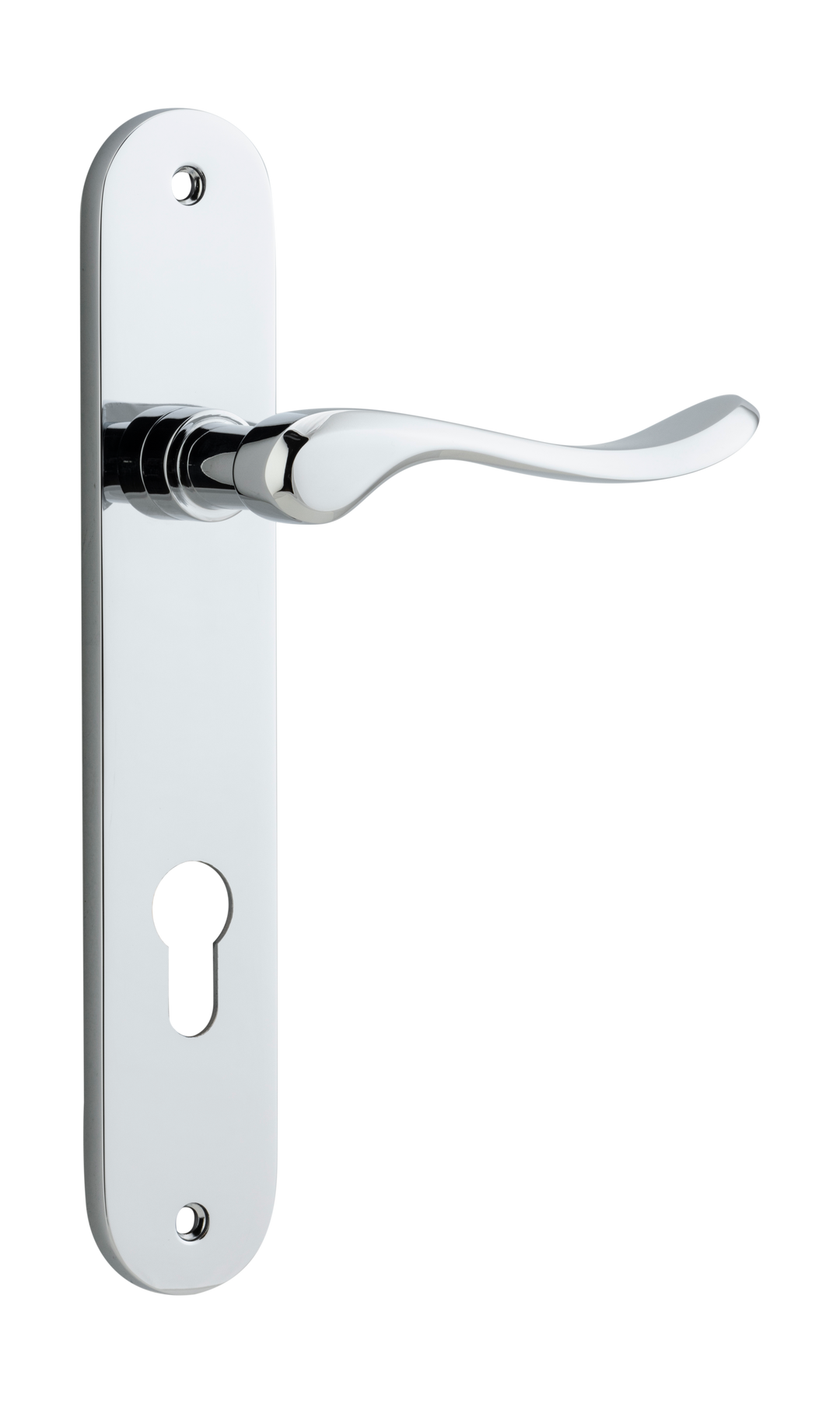 Stirling Lever - Oval Backplate Polished Chrome